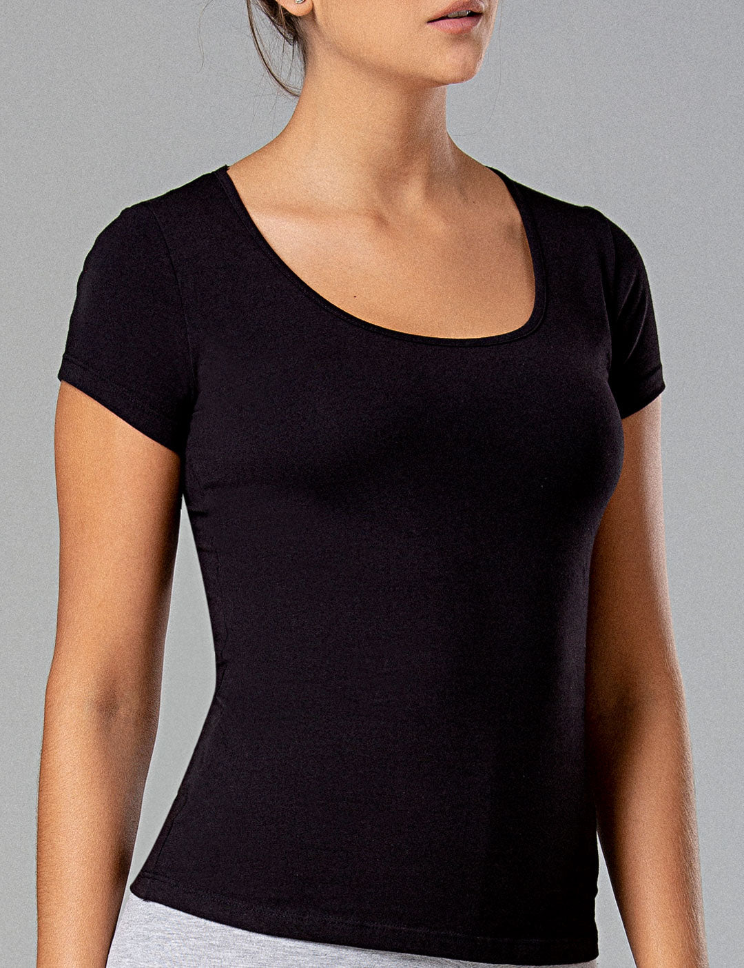 Yuccalley Camiseta básica de verano para mujer, manga corta, cuello  redondo, camiseta básica