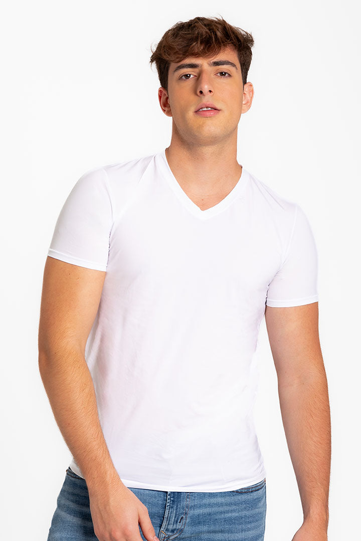 Camiseta cuello V (3987)
