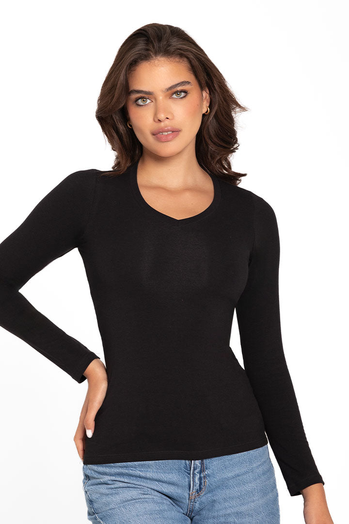 Camiseta cuello V (4306)
