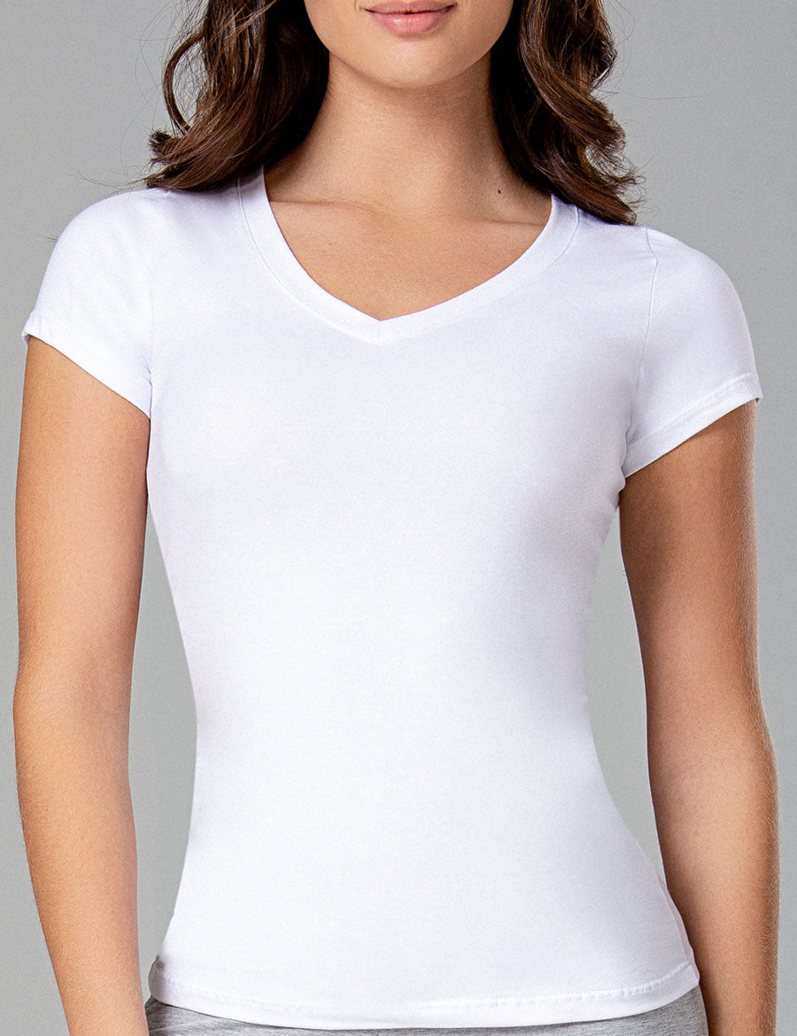 Basica Blanca Camisetas De Algodon Basicas Mujer Camisetas Blancas
